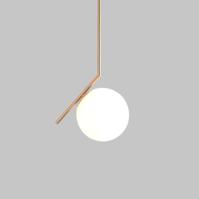 Lampa wisząca Liora ze szkła z żelazną ramą, kabel 120 cm