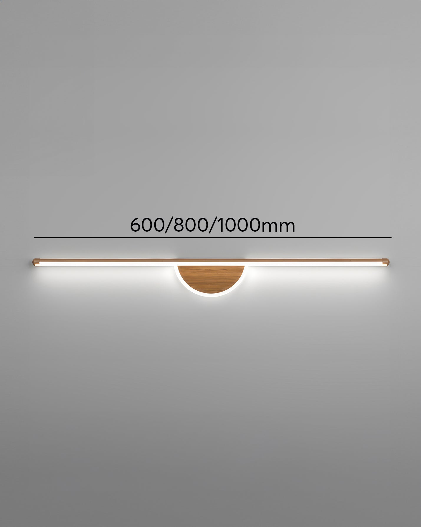 Ścienna lampa Sylva Arc Wood z miękkim światłem rurkowym do nastrojowego oświetlenia telewizyjnego tła