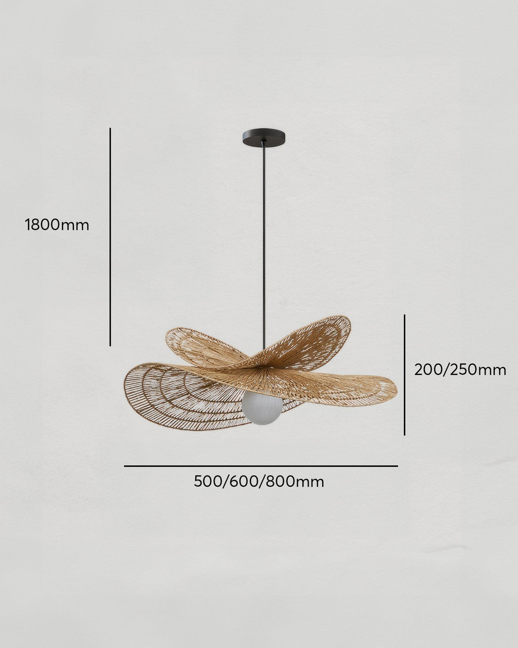 Kairoa Rattan Chandelier Japanese Inspired Wabi Sabi Handwoven Ambient Lighting