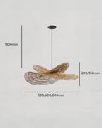 Kairoa Rattan Chandelier Japanese Inspired Wabi Sabi Handwoven Ambient Lighting