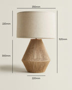 Kairo Handwoven Hemp Desk Lamp With Eco Conscious Weave