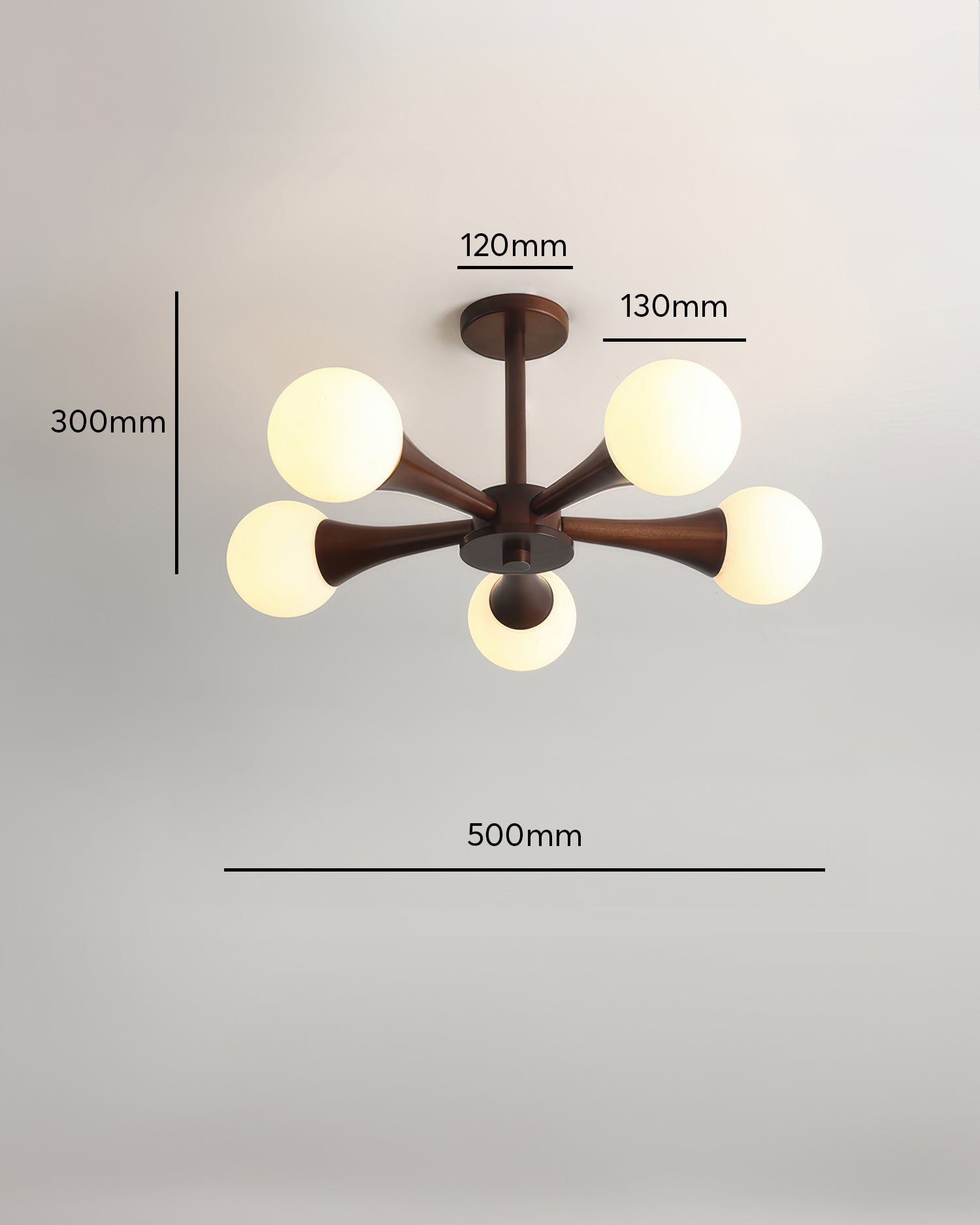 LumaHaven Nordic Walnut Minimalist Pendant Light With Adjustable Warm Glow