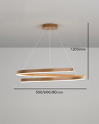 Tavero Mahogany-Style Chandelier With Adjustable Angles And Aluminum Woodgrain