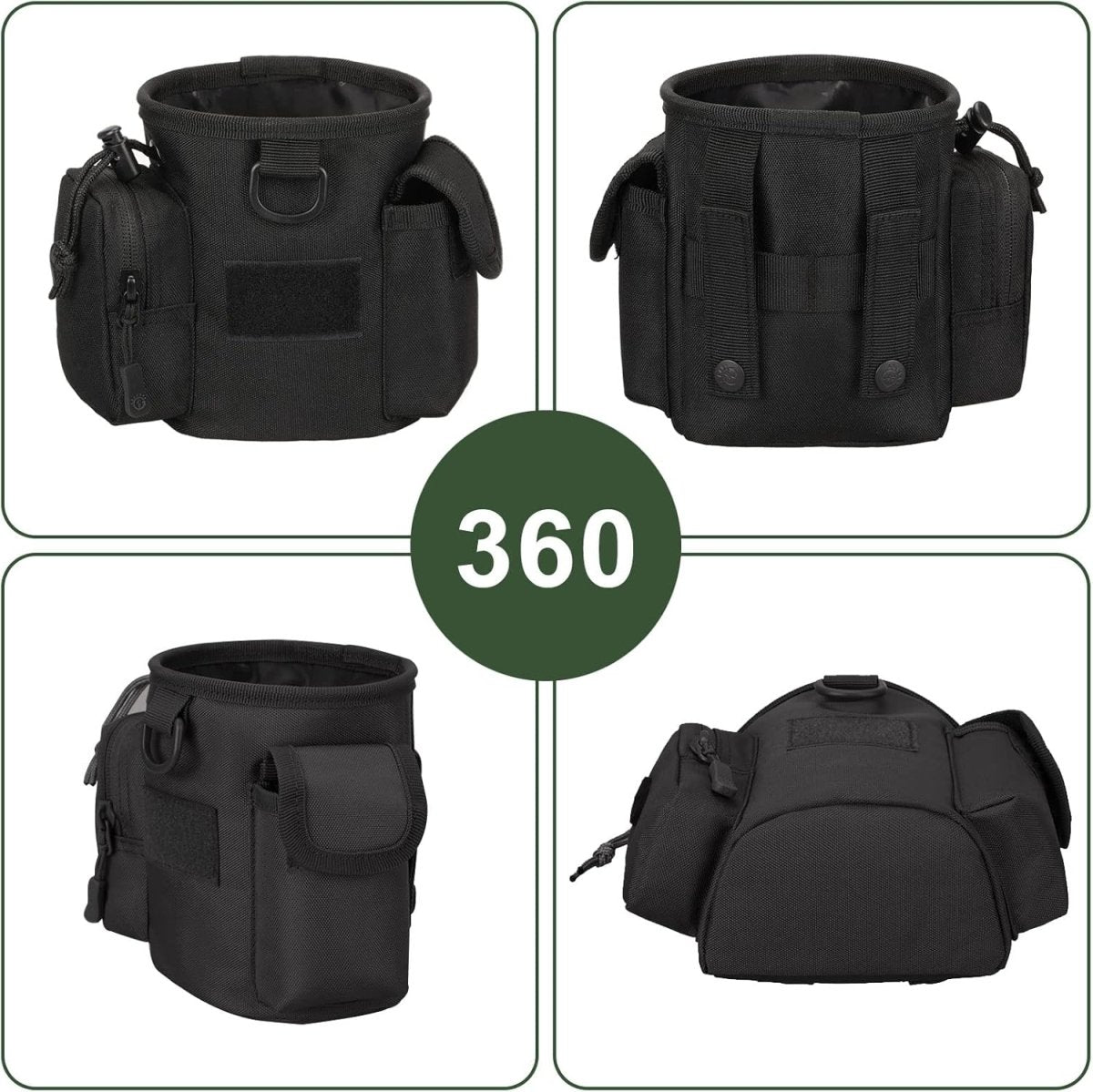 TrailMate Canine Treat Pouch With Quick Access Zippers And Multiple Compartments