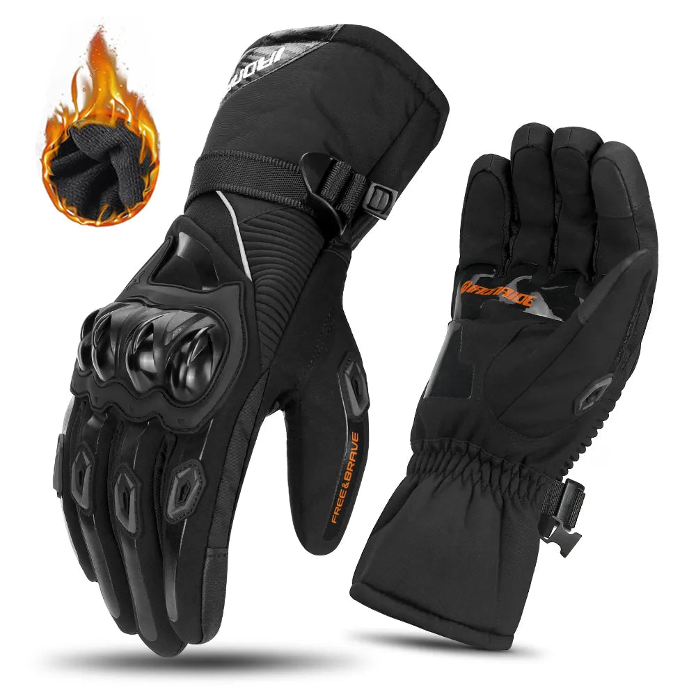 Waterproof Motorcycle Gloves With Insulated Grip For Cold Weather Riding