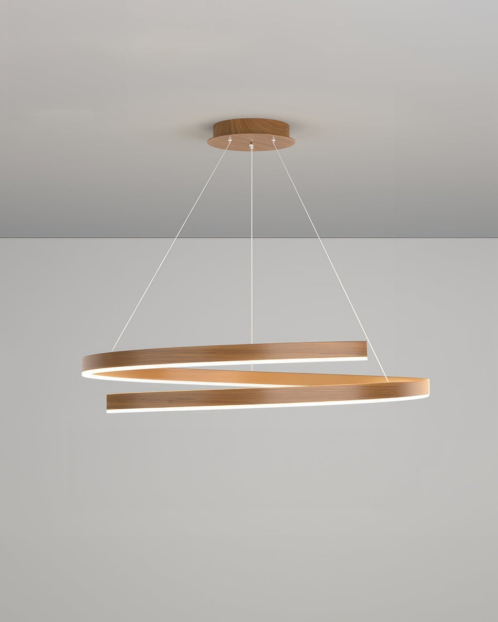 Tavero Mahogany-Style Chandelier With Adjustable Angles And Aluminum Woodgrain