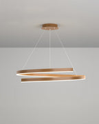Tavero Mahogany-Style Chandelier With Adjustable Angles And Aluminum Woodgrain