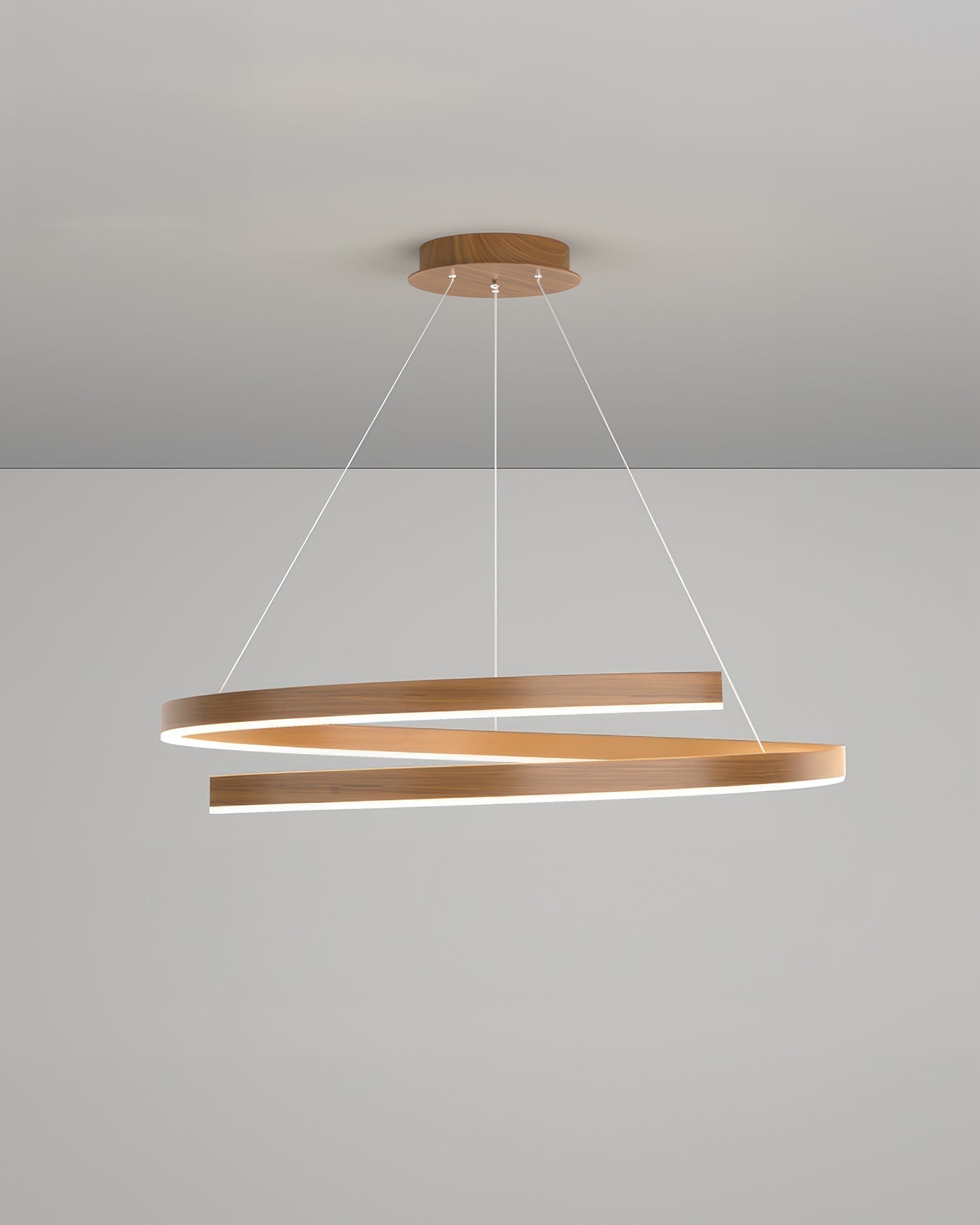 Tavero Mahogany-Style Chandelier With Adjustable Angles And Aluminum Woodgrain